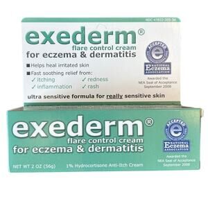 Exederm Flare Control Cream for Eczema & Dermatitis Anti-Itch 2oz (12/25) x1